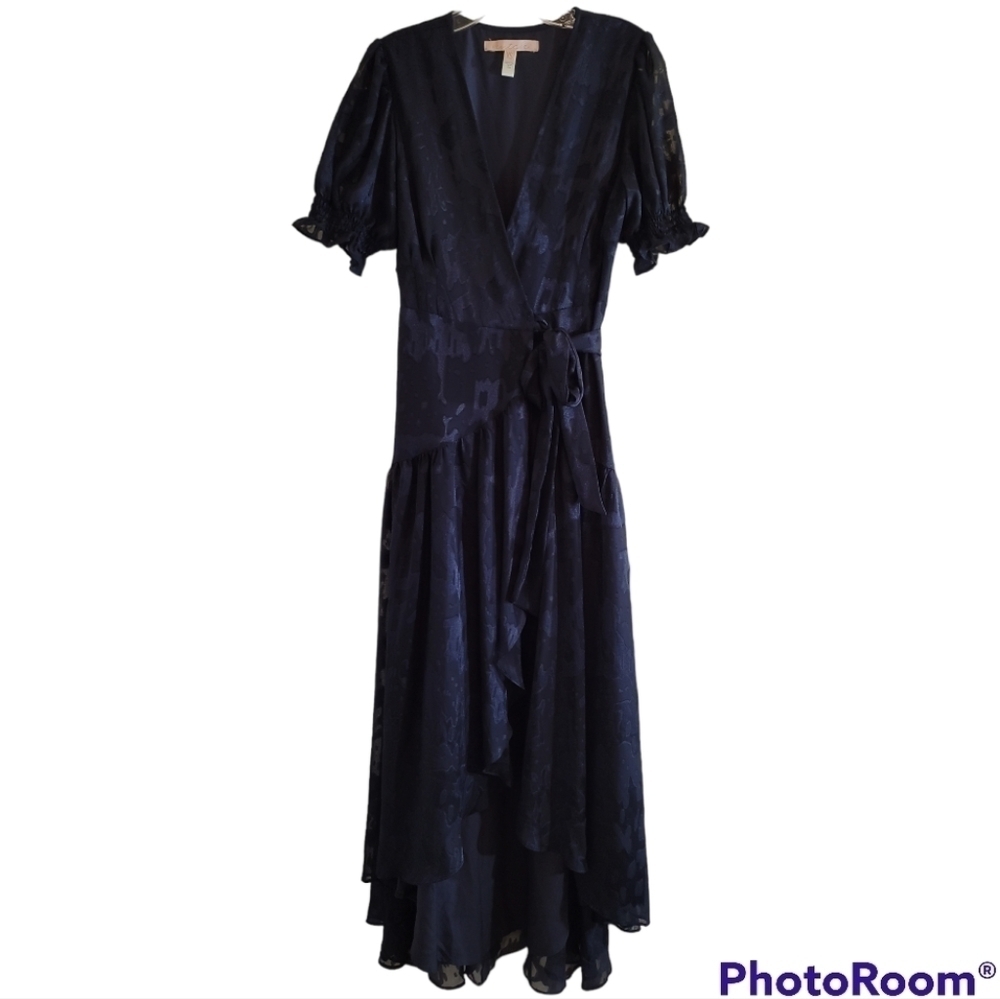 Anthropologie Hutch for BHLDN Biscayne Dress in Navy XS Wrap Midi - Picture 4 of 13